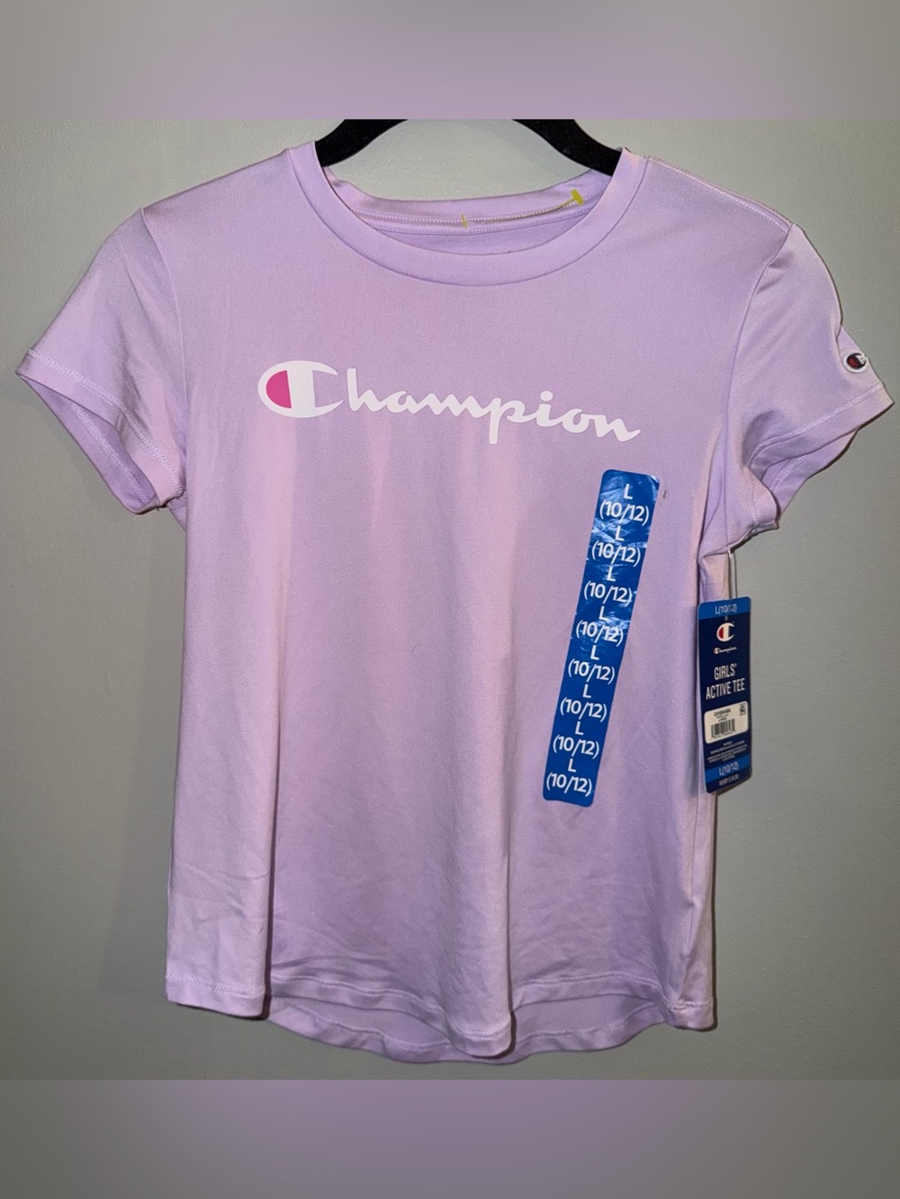 Champion Lavender Short Sleeve Logo Tee